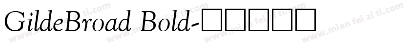 GildeBroad Bold字体转换